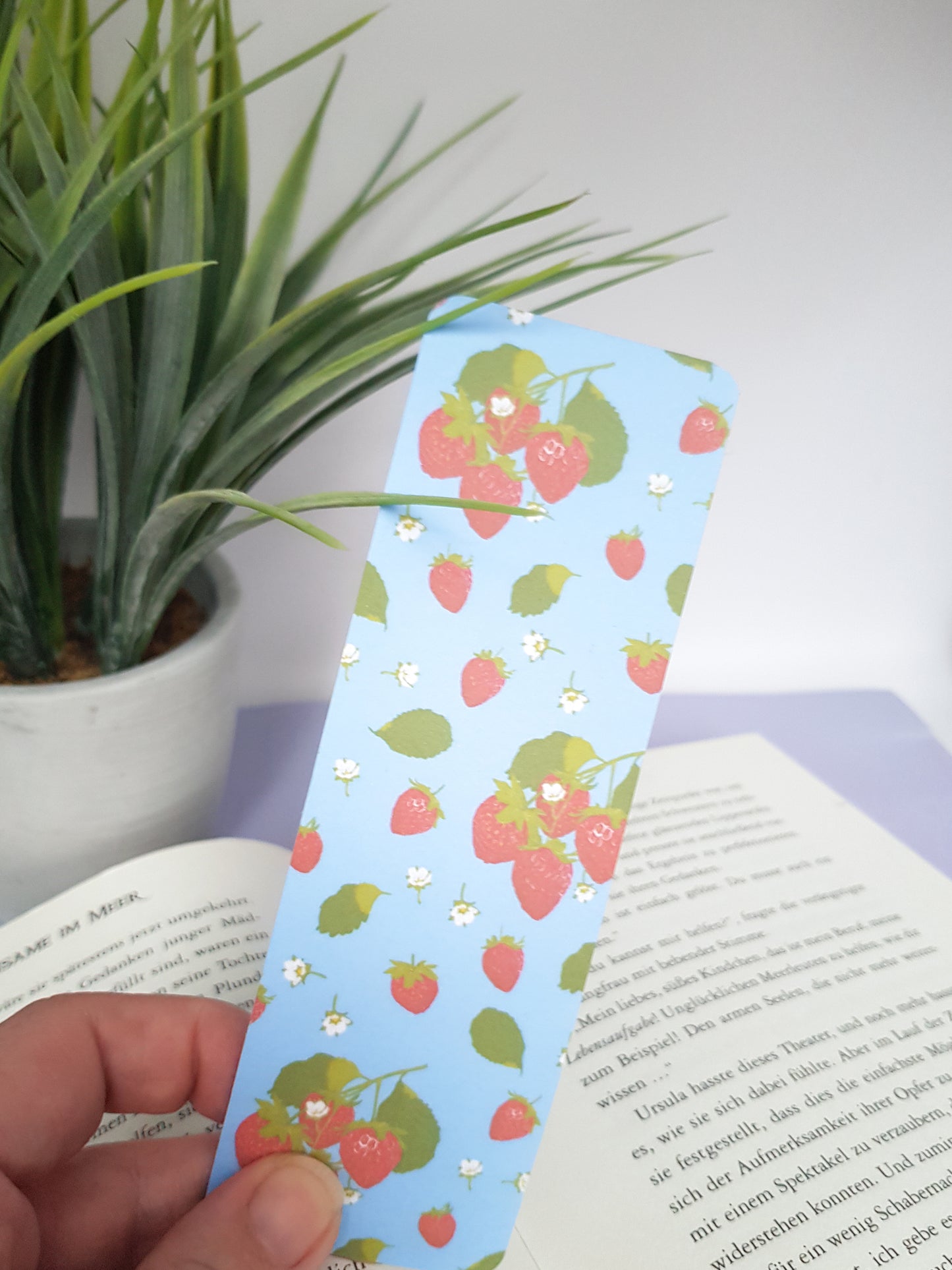 Strawberries Bookmark ~ Strawberry Planner Bookmark ~ Strawberry Stationery