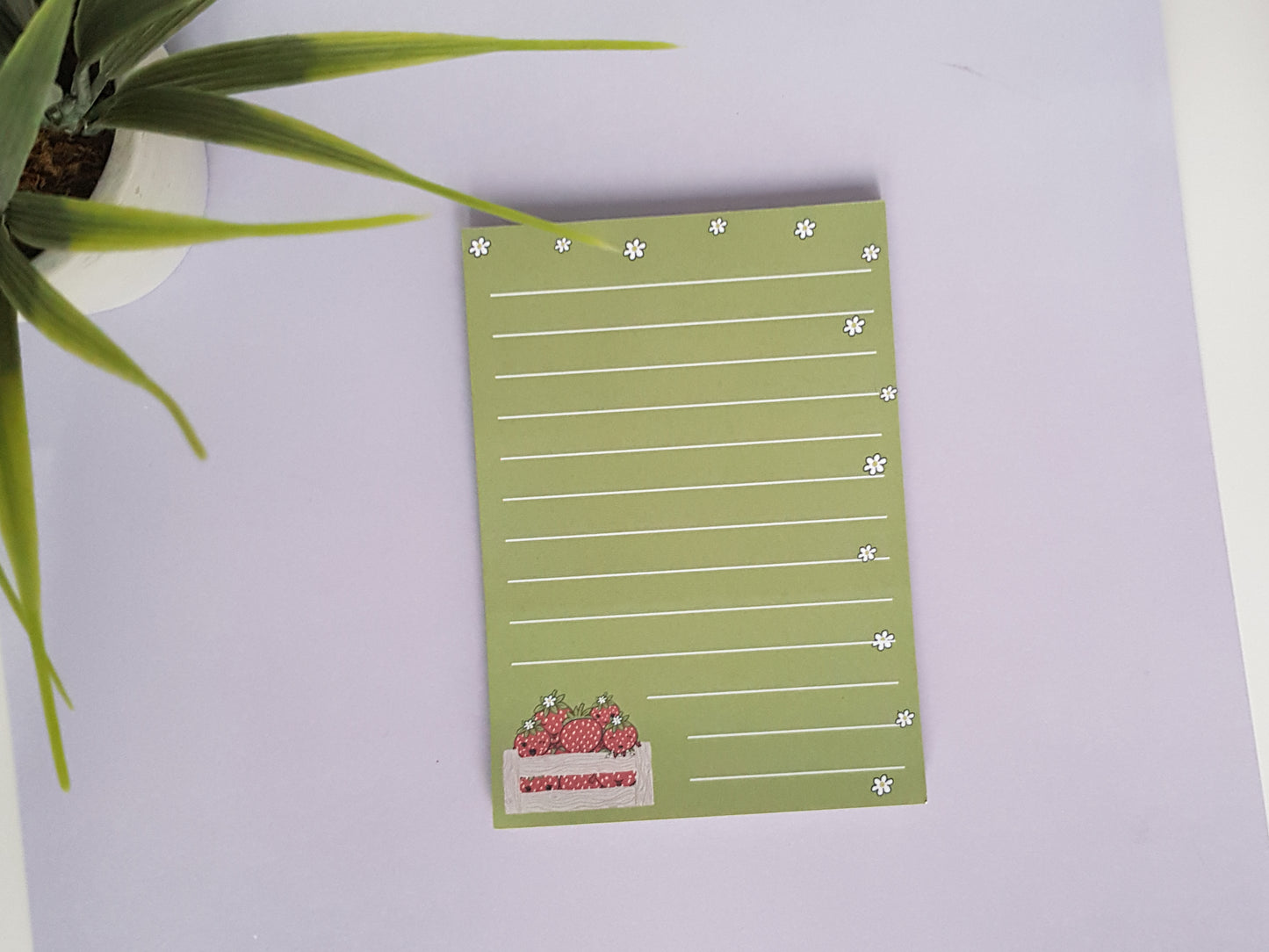 cute A6 notepad strawberries, Mrs Berry notepad