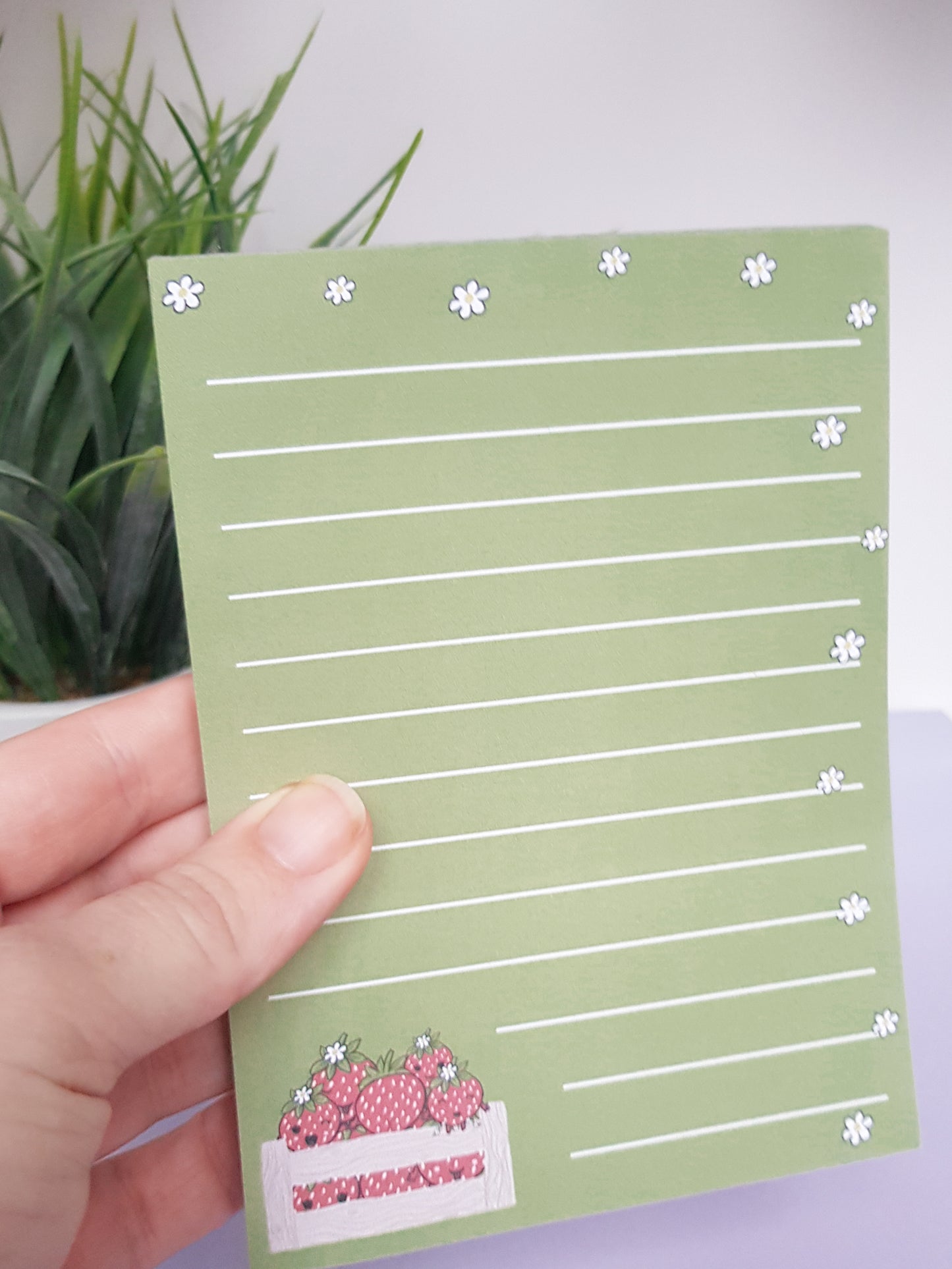 cute A6 notepad strawberries, Mrs Berry notepad