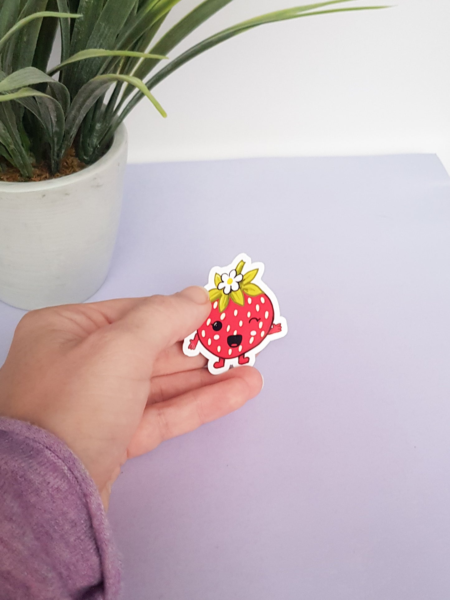 Mrs Berry Vinyl Sticker ~ Strawberry Laptop Sticker ~ Cute Die Cut Sticker
