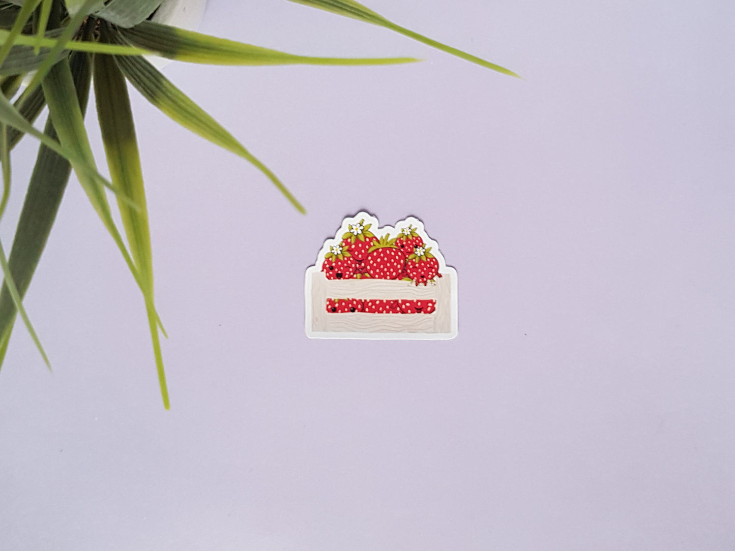 Mrs Berry Basket Vinyl Sticker ~ Strawberry Basket Laptop Sticker ~ Cute Die Cut Sticker