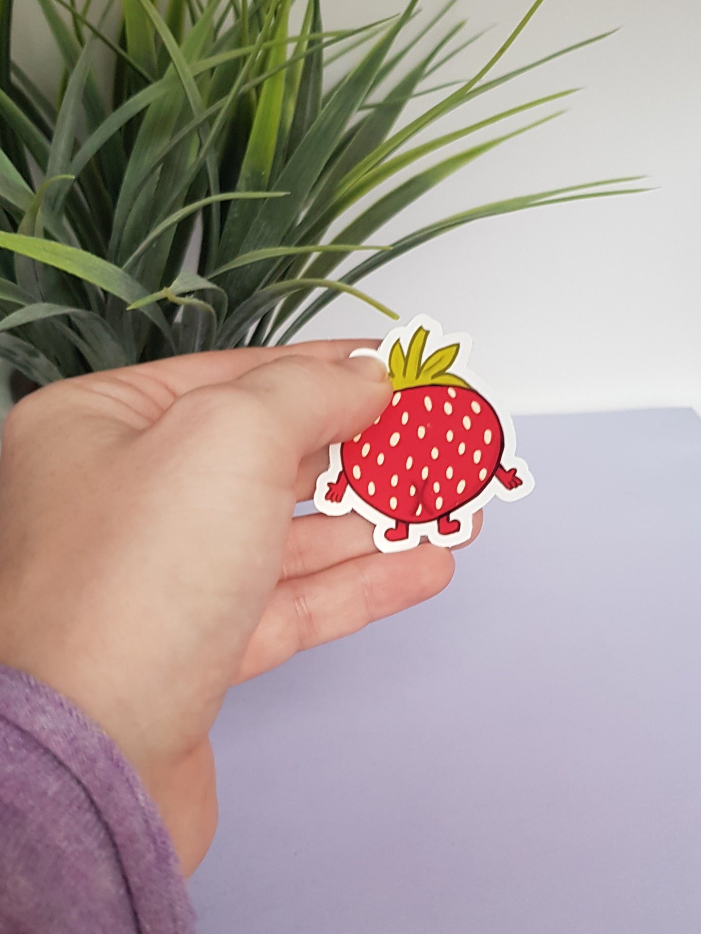 Mrs Berry Po Vinyl Sticker ~ Strawberry Laptop Sticker ~ Cute Die Cut Sticker