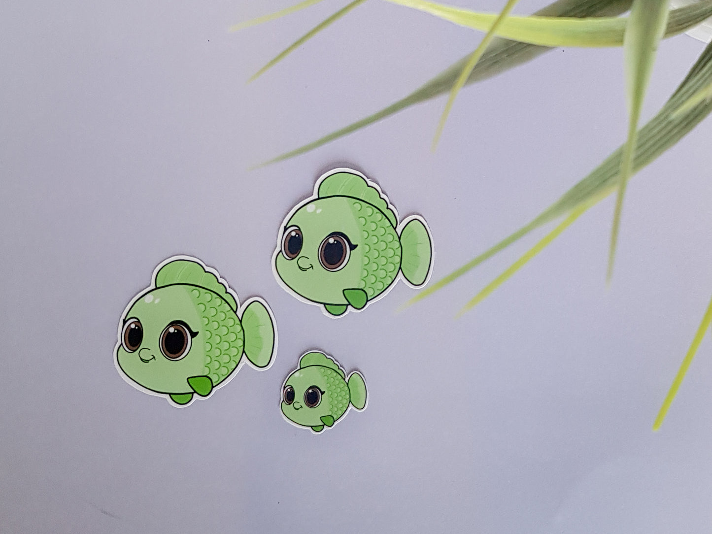 Autocollant poisson - Autocollant pour ordinateur portable ~ Autocollant découpé mignon ~ autocollant poisson