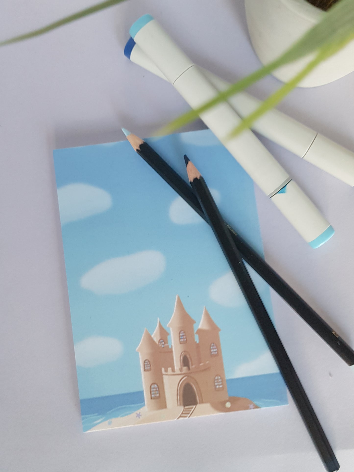 cute A6 notepad, beach library notepad, beach library notepad