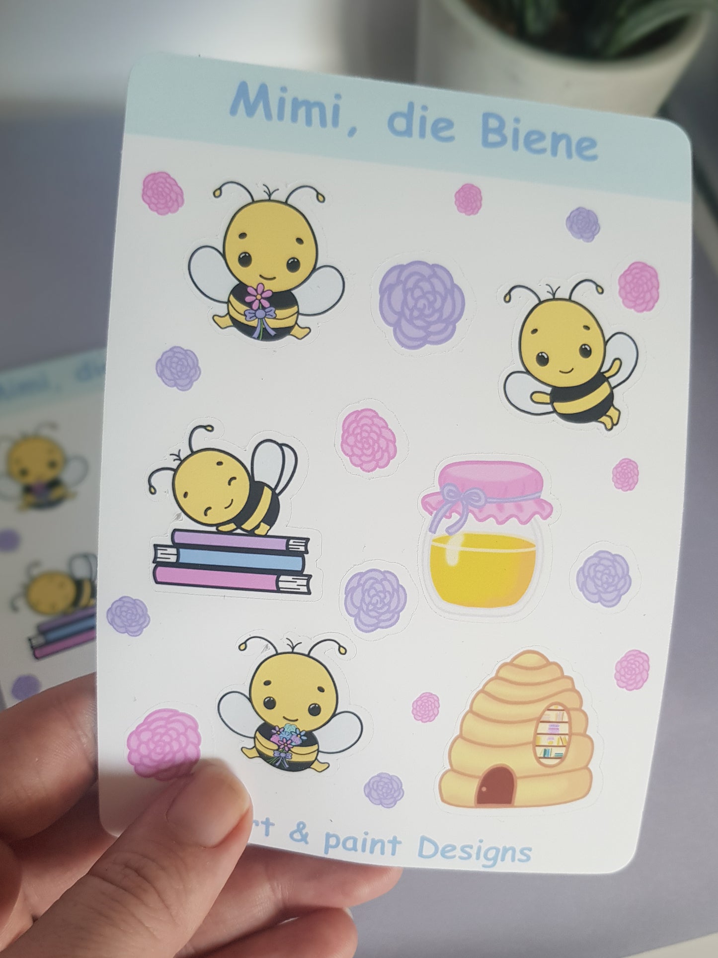 Mimi sticker sheet, the bee planner stickers, Bee Bullet Journal Stickers