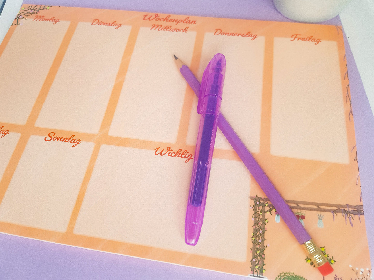 Wochenplaner Spring A4, Desktopplanner A4 - 50 Seiten , Weekly Organizer