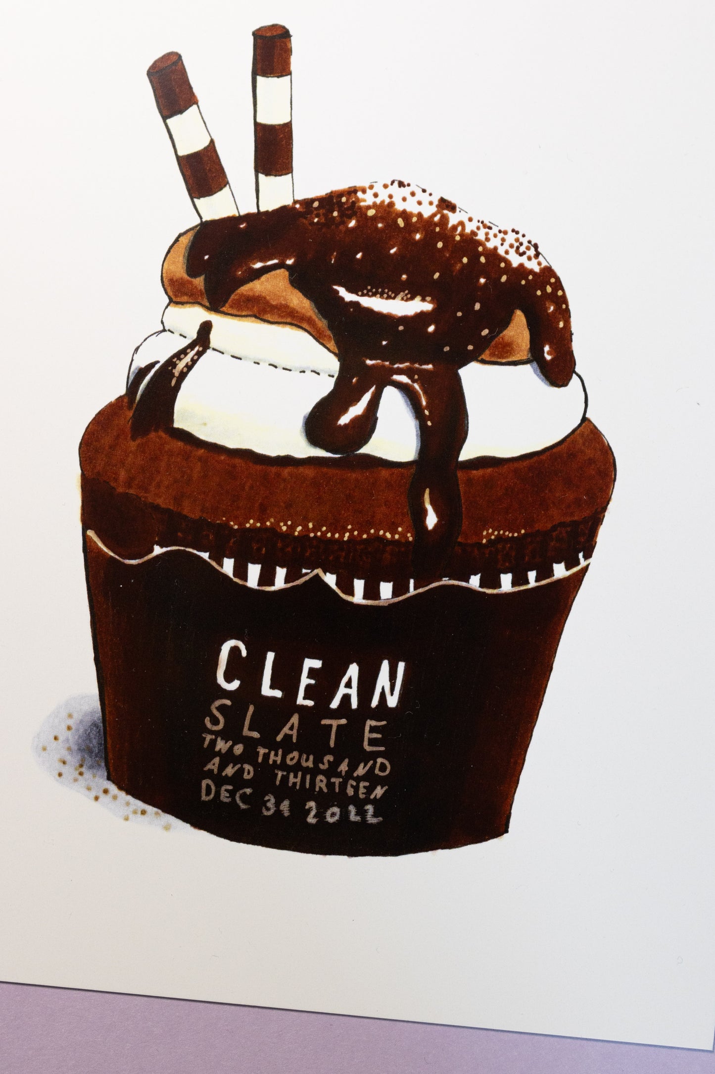Cup Cake Illustration Art Print ~ Illustrated Art Print ~ Illustrated Print