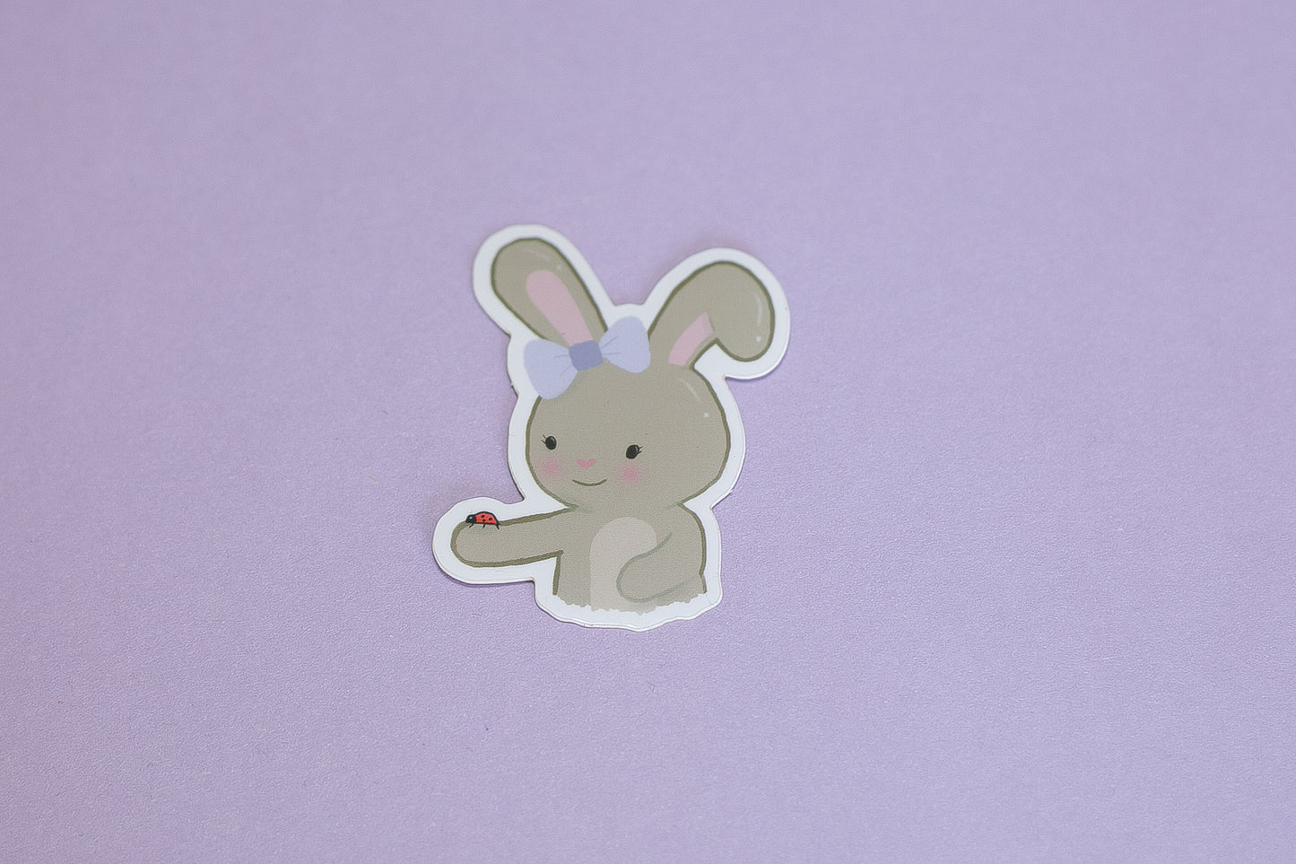 Autocollant en vinyle Holly Bunny ~ Autocollant pour ordinateur portable lapin ~ Autocollant découpé mignon ~ Autocollant lapin