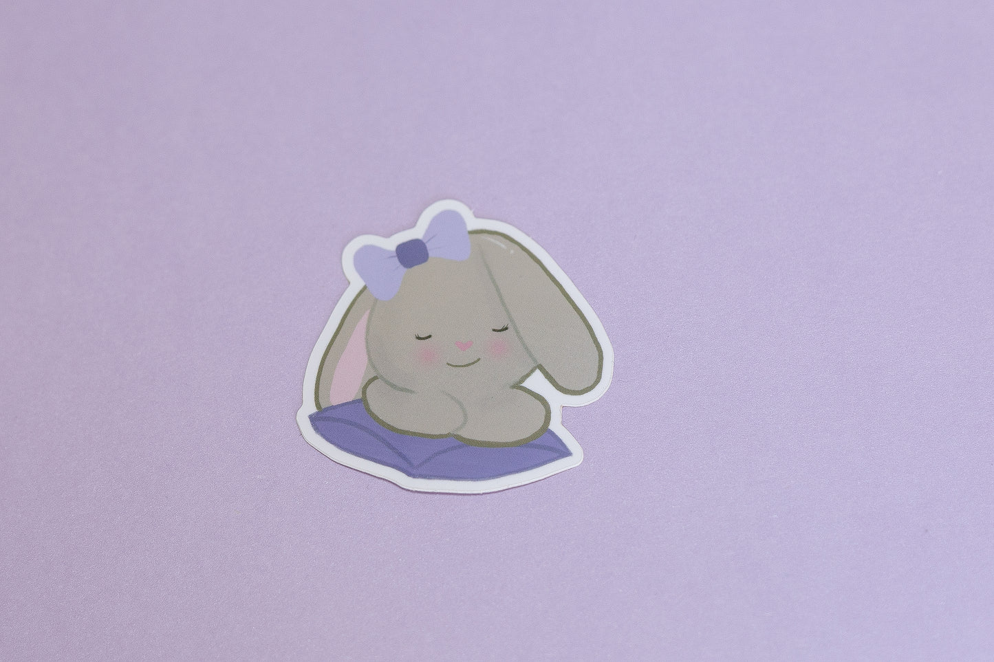 Autocollant en vinyle Holly Bunny ~ Autocollant pour ordinateur portable lapin ~ Autocollant découpé mignon ~ Autocollant lapin
