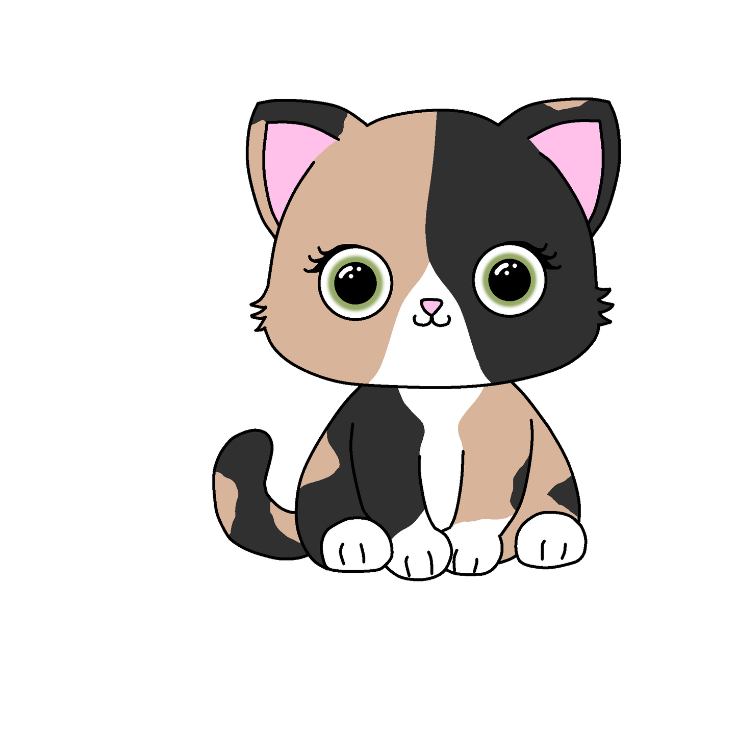 Katze Sticker - Laptop Aufkleber ~ Niedlicher Die Cut Aufkleber ~ cute cat Aufkleber
