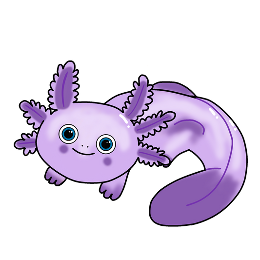 Brillenputztuch Axolotl