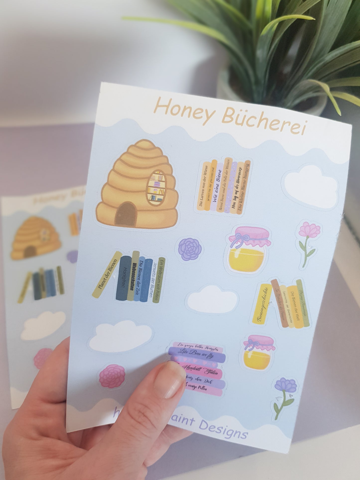 Feuille d'autocollants Honey Library, autocollants Honey Library Planner, autocollants Bullet Journal