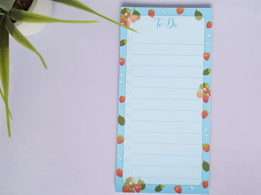 To-do list strawberries, Din-Long, task planner, home office planner, daily planner