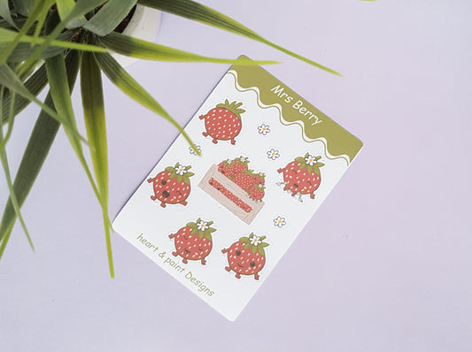 Mrs Berry sticker sheet, planner stickers, bullet journal stickers
