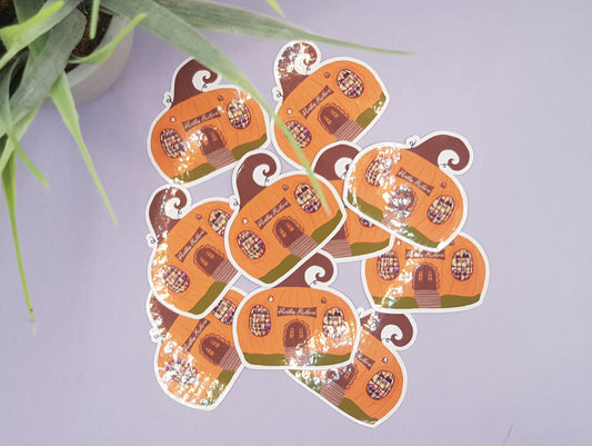 Pumpkin Library Vinyl Sticker ~ Library Laptop Sticker ~ Cute Die Cut Sticker ~ Pumkin Libary Sticker