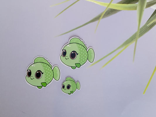 Autocollant poisson - Autocollant pour ordinateur portable ~ Autocollant découpé mignon ~ autocollant poisson