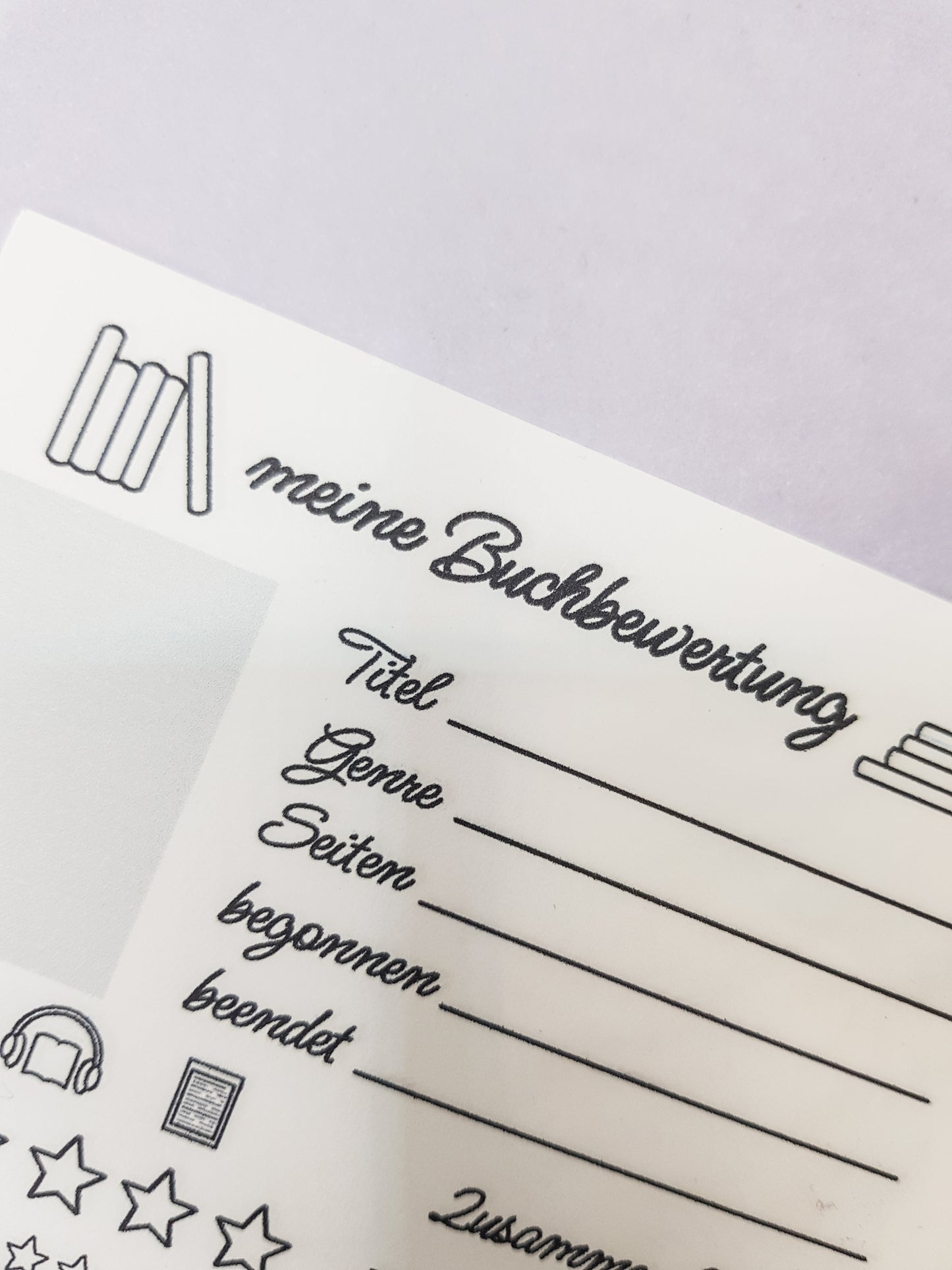 Buchbewertungsblock A6 – „Meine Buchbewertung“