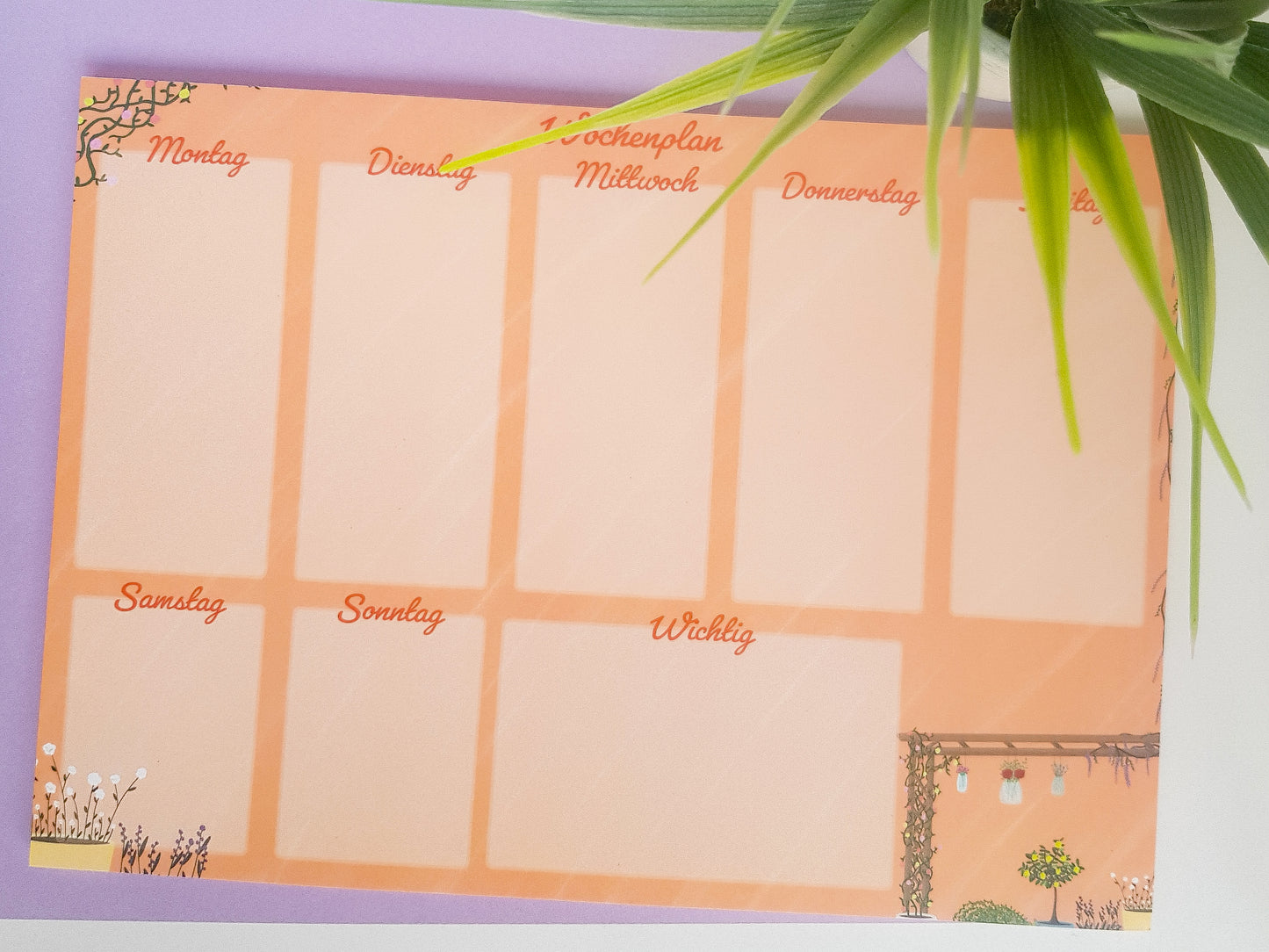 Wochenplaner Spring A4, Desktopplanner A4 - 50 Seiten , Weekly Organizer