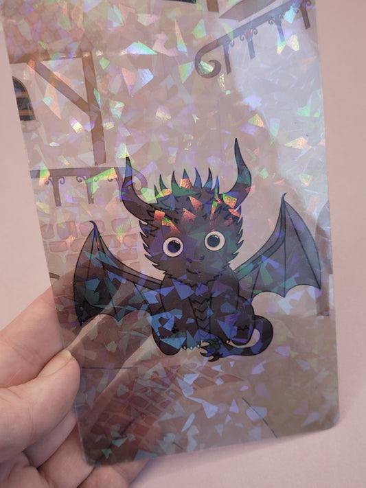 Lesezeichen Taro der Drache, Glasmalerei Stil