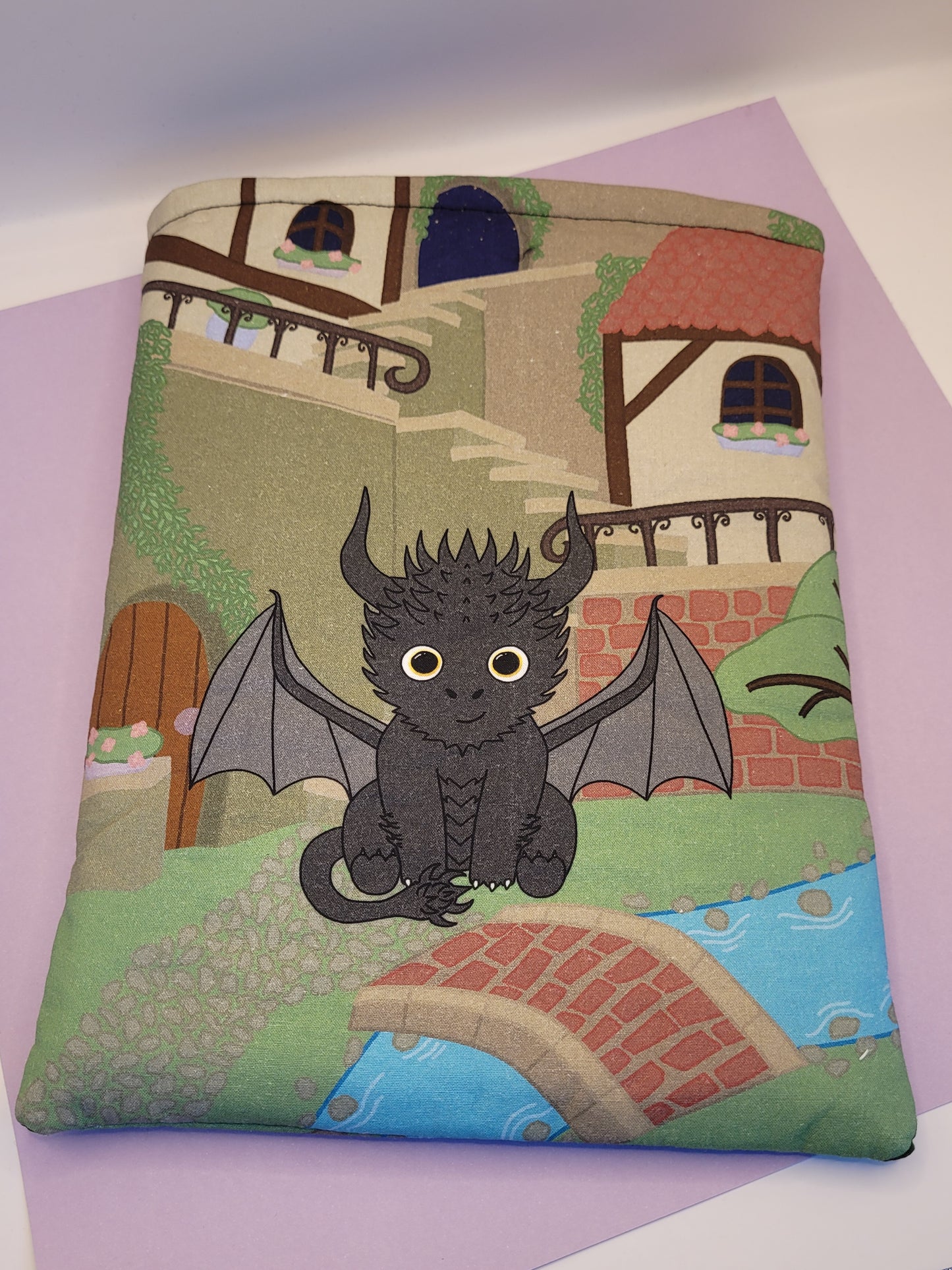 Buchtasche Taro der Drache, Buchhülle, Book sleeve