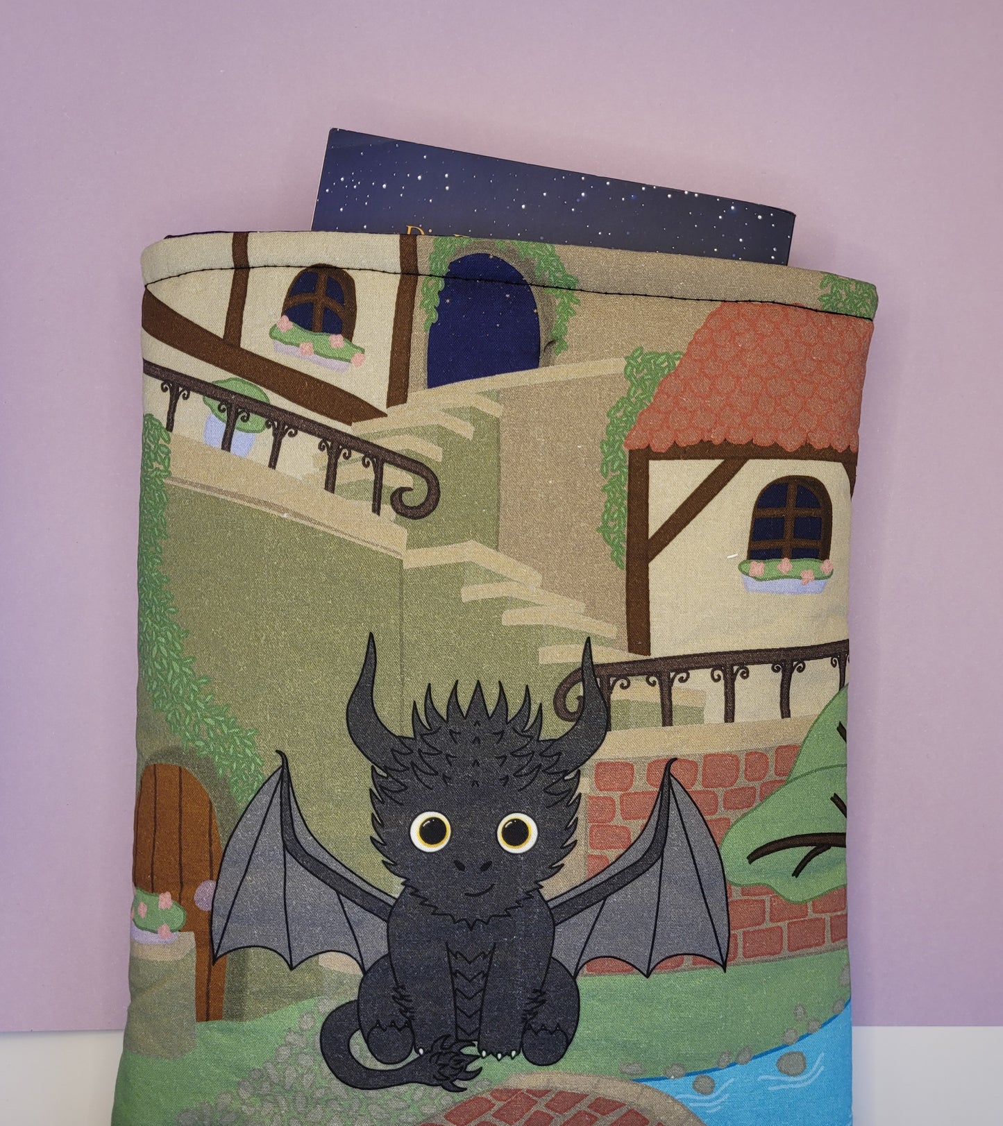 Buchtasche Taro der Drache, Buchhülle, Book sleeve