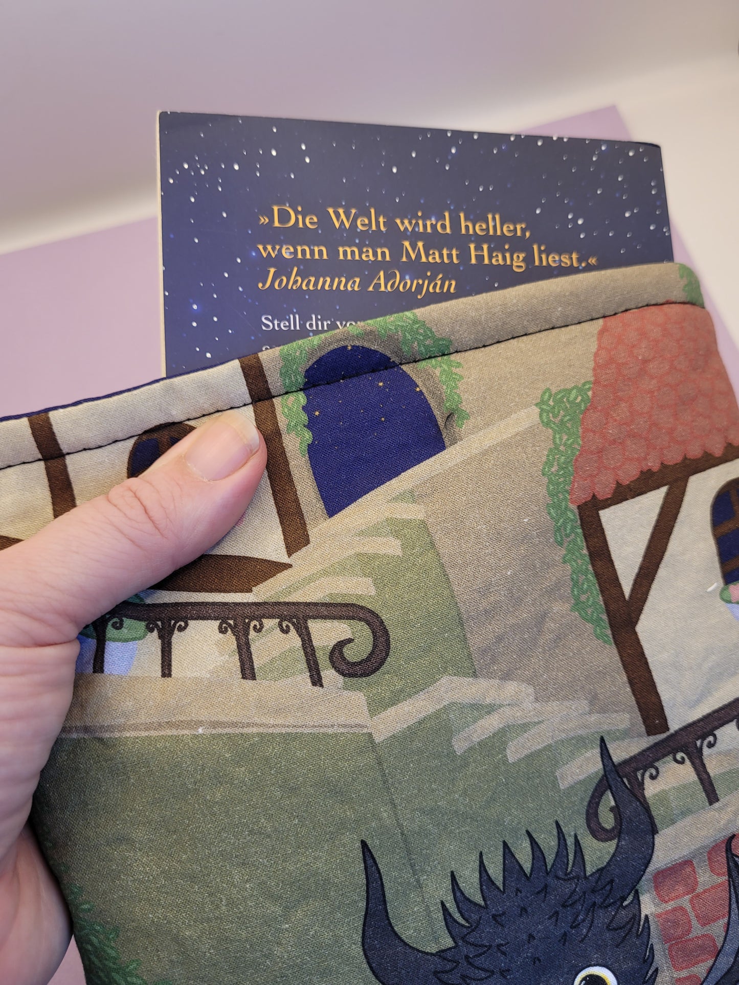 Buchtasche Taro der Drache, Buchhülle, Book sleeve