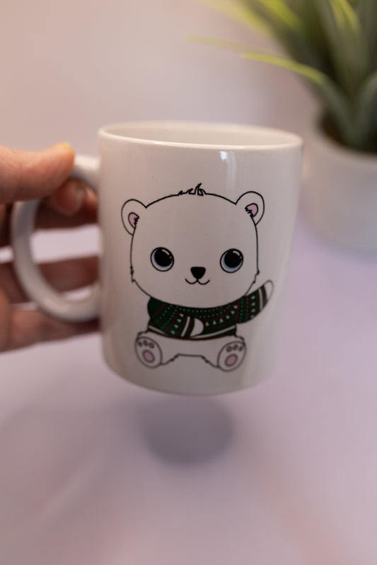 süße Tasse, Weihnachtspullis & Eisbär, cute christmas mug