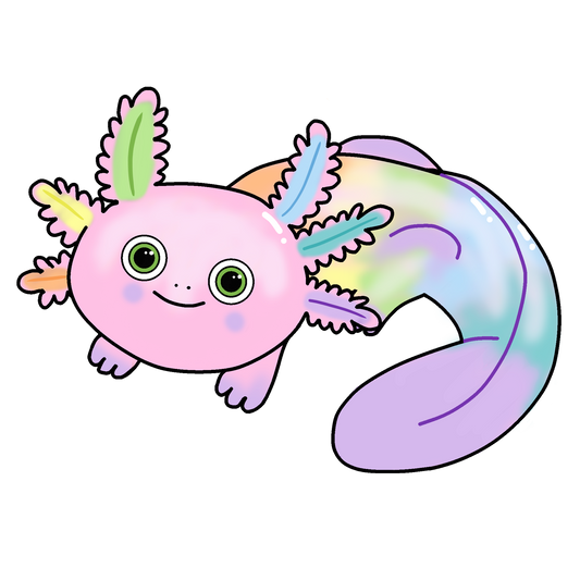 Brillenputztuch Axolotl