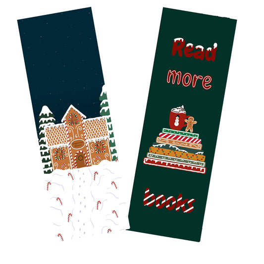 Gingerbread Bücherei Lesezeichen ~ Lebkuchen Libary Planner Lesezeichen ~ Gingerbread Libary Schreibwaren